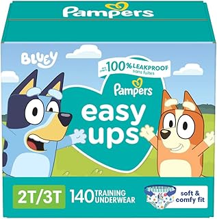 Sponsored Ad - Training Pants - Easy Ups Boys & Girls Bluey - Size 2T-3T, 140 Count, Children's Potty Underwear (Packaging May Vary)
