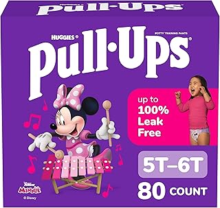 Sponsored Ad - Girls' Potty Training Pants, Size 5T-6T Training Underwear (46+ lbs), 80 Count (2 Packs of 40)