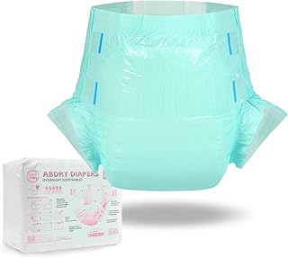 Adjustable Tapes Adult Diaper 10 Pieces - ABDry Ultra Absorbent Diapers 6500 mL Green (Large 36"-48")