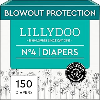 Sponsored Ad - Baby Diapers - Size 4 (20-31 lbs), Monthly Supply (150 Count), Leak Protection, Skin-Friendly, Ultrasoft, Perfume- & Chlorine-Free, Hypoallergenic, Dermatologist Tested, Oeko-TEX®