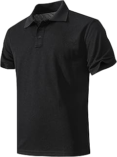 Men's Quick-Dry Active Polo Shirts Short Sleeve Performance for Golf Tennis Daily Casual Collared T-Shirt