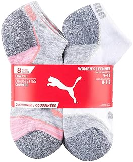 Womens No Show Low Cut Moisture Control Sport Socks (Shoe Size 5-9.5) - Multi Grey - 8 Pack