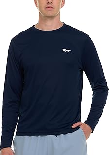 Rash Guard for Men, Long Sleeve Mens Swim Shirt, Fishing Hiking UPF+ 50 UV Protection