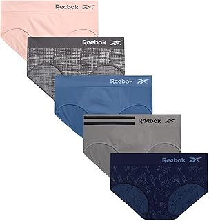 Hipster Panties for Women - 5 Pack Stretch Performance Seamless Underwear with Relaxed Tag-Free Waistband (S-XL)