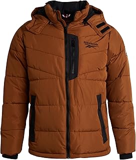 Mens Winter Jacket - Thick Heavyweight Ski Winter Coat - Warm Insulated Quilted Hooded Puffer Coat for Men