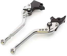 CNC Clutch Brake Levers Fit for RE Interceptor INT650 Continental GT 650 / Scram 411 2022-2023 / GT 535 2013-2018 Long Adjustable Silver