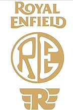 Royal Enfield Motorcycle Decal Set – 3 Premium Die-Cut Vinyl Stickers, UV/Waterproof (Gold)