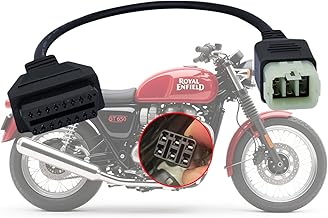 OBD2 Adapter Cable for Royal Enfield 6 Pin to 16 Pin OBD Diagnostic Connector,Fits Royal Enfield Interceptor 650,Continental GT 650/535 Motorcycle CAN Bus, Work with OBDii Scan Tools Code Reader