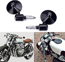 Sponsored Ad - Universal Black Motorcycle Aluminum Rearview Side Mirrors 7/8" Bar End For Cafe Racer Bobber Cruiser Scooter