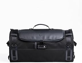 Sponsored Ad - Stackable Tail Bag, Three sizes, Motorcycle Rear Seat Bag with Waterproof Rain Cover, Motorbike Travel Luggage, Zipper closure, Large Capacity-22L