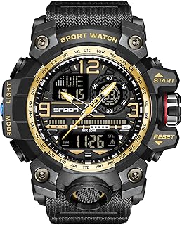 Sponsored Ad - Men's Watches Sports Outdoor Waterproof Military Watch Date Multi Function Tactics LED Face Alarm Stopwatch for Men 3133