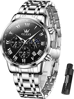 Sponsored Ad - Men Multifunction Watch, Multi Dial Waterproof Luminous Chronograph Men's Watch with Date Gift for Men,Stainless Steel Watches for Men,Classic Men Wrist Watch