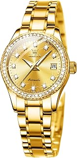 Sponsored Ad - Womens Automatic Watches Diamond Stainless Steel Self Winding Ladies Dress Wrist Watches Luminous Waterproof