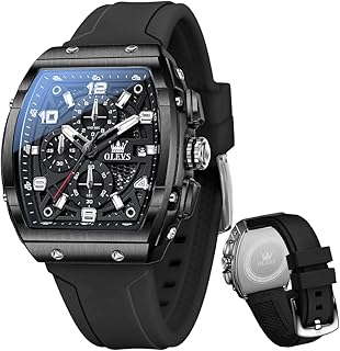 Sponsored Ad - Mens Watches Stylish Chronograph Waterproof Luminous Silicon Strap Multifunction Watches for Men Business White Men Wrist Watch