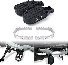 Sponsored Ad - Motorcycle Foot Peg Pedal Rest Footpeg Fit for Royal Enfield Meteor 350 2021-2024, Classic350 2022-2024, Stainless + Rubber Wide Fat Footrest Motorcycle Larger Foot Pedals