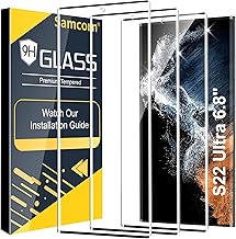 Sponsored Ad - 3 Pack Galaxy S22 Ultra Screen Protector, HD Clear Tempered Glass, Fingerprint Unlock, 3D Curved, Scratch Resistant, No Bubble for Samsung Galaxy S22 Ultra 5G Glass Screen Protector