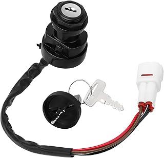 Ignition Key Switch Compatible with Yamaha Big Bear 350 400 Wolverine 350 Bear Tracker 250 Grizzly 600 80 Warrior 350 Kodiak 400 Timberwolf 250 Moto-4 350 Raptor 50 80 Breeze 125, OEM#4GB-82510-11-00