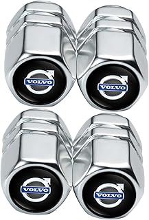 Metal Auto Car Tire Valve Stem Caps Compatible with Volvo s60 s90 xc60 xc40 xc90 v60 v90 Series All Models Wheel Cap, Air Valve Caps Styling Decoration Accessories 4pcs