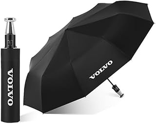 Car Umbrellas for Volvo XC60 XC40 S60 S90 XC90 V60 V90,Printed Car Logo Umbrella Folding Travel Automatic Switch Portable Luggage Travel Sun Protectio for Men Women