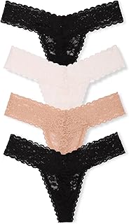 Women's Lace Thong Underwear, Panties for Women, Multi Pack
